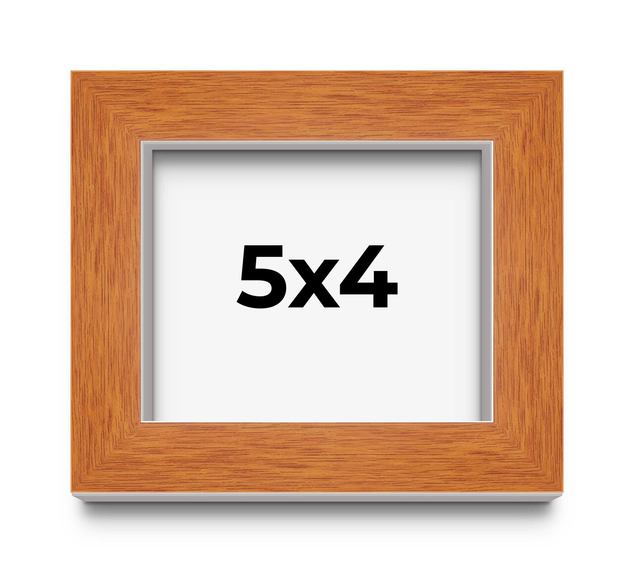 Photo Size Classic Brown Picture Frame - UV Acrylic, Foam Board Backing, Hanging Hardware